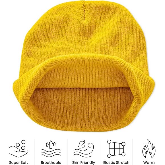 Yellow Duck Beanie Knit Hat Unisex Acrylic Slouchy Gift for Duck Lovers
